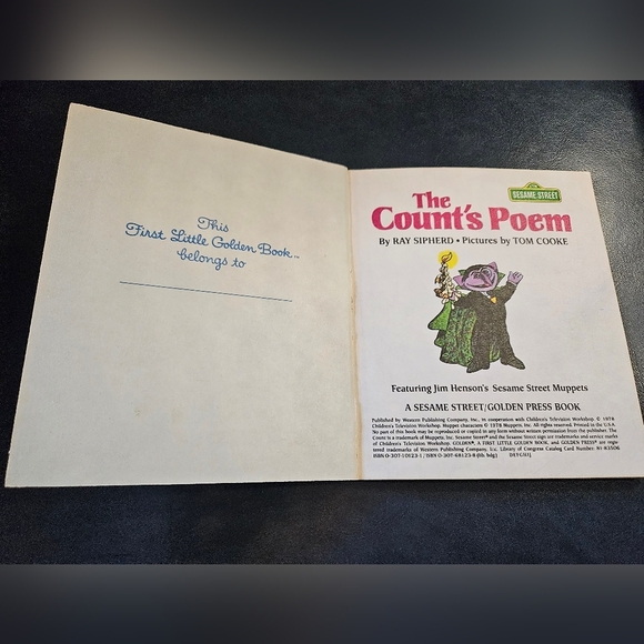 The Count's Poem 1978 Sesame Street Muppets Hardcover Book - Picture 3 of 4